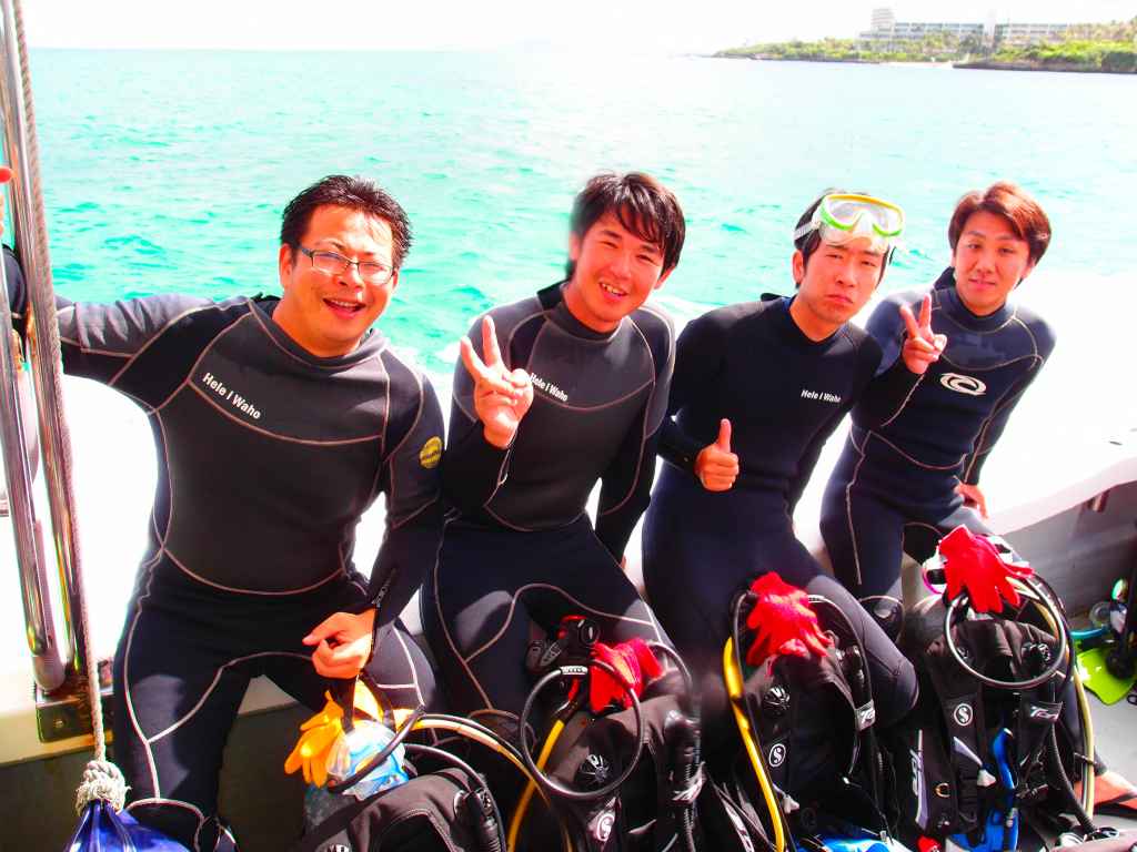 okinawa 青の洞窟ダイビング☆鍾乳洞探検☆